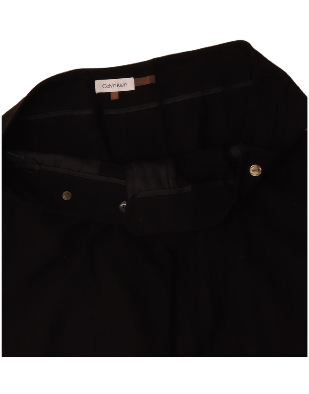 CALVIN KLEIN Pantaloni slim casual pentru femei US 12 Large W36 L30 Negru
