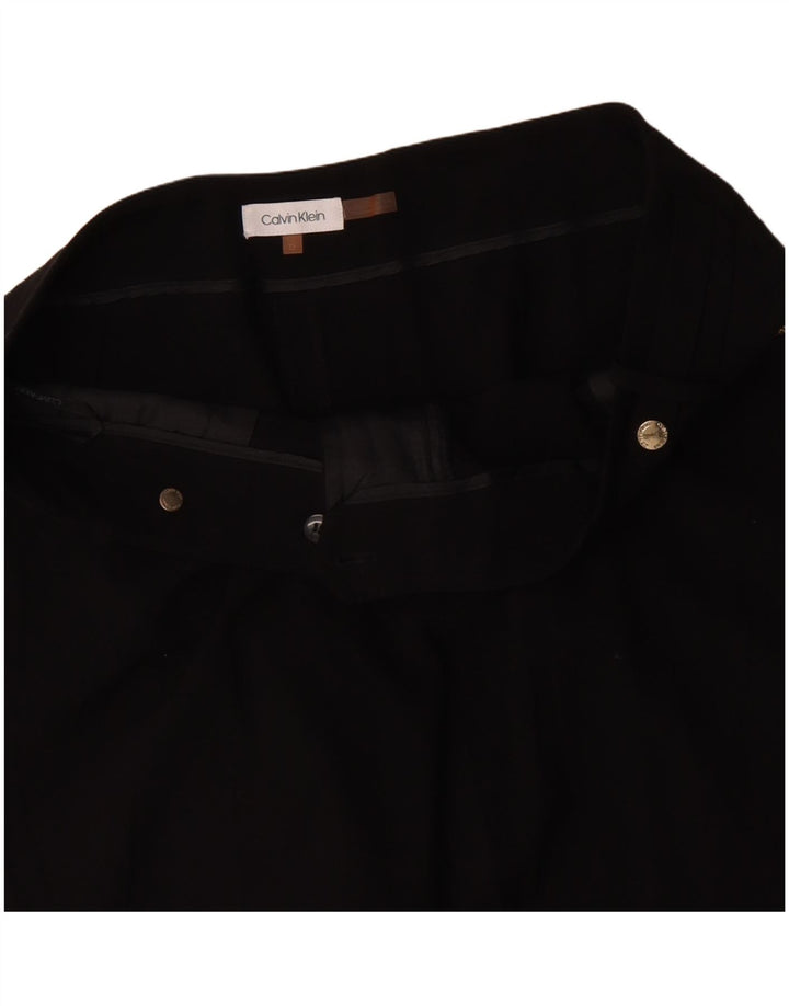 CALVIN KLEIN Pantaloni slim casual pentru femei US 12 Large W36 L30 Negru