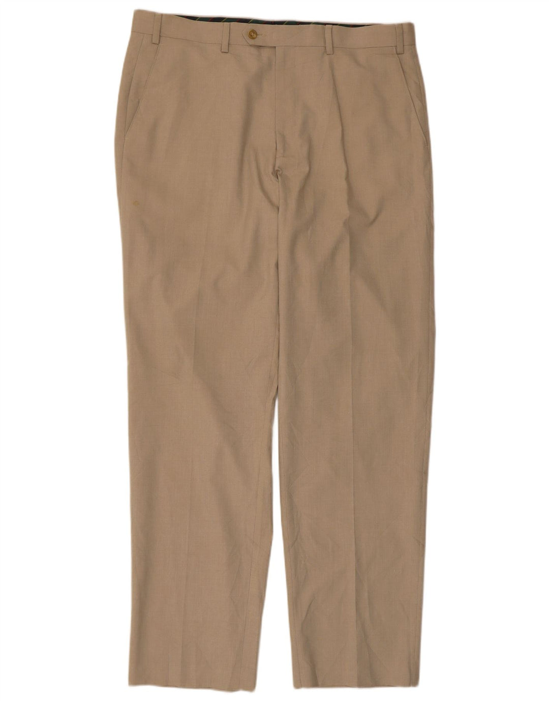 Pantaloni de costum drepți pentru bărbați CHAPS L36 L32 poliester bej