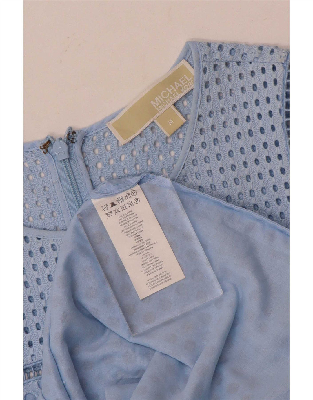 Rochie A-Line pentru femei Michael Kors UK 12 Bumbac albastru mediu