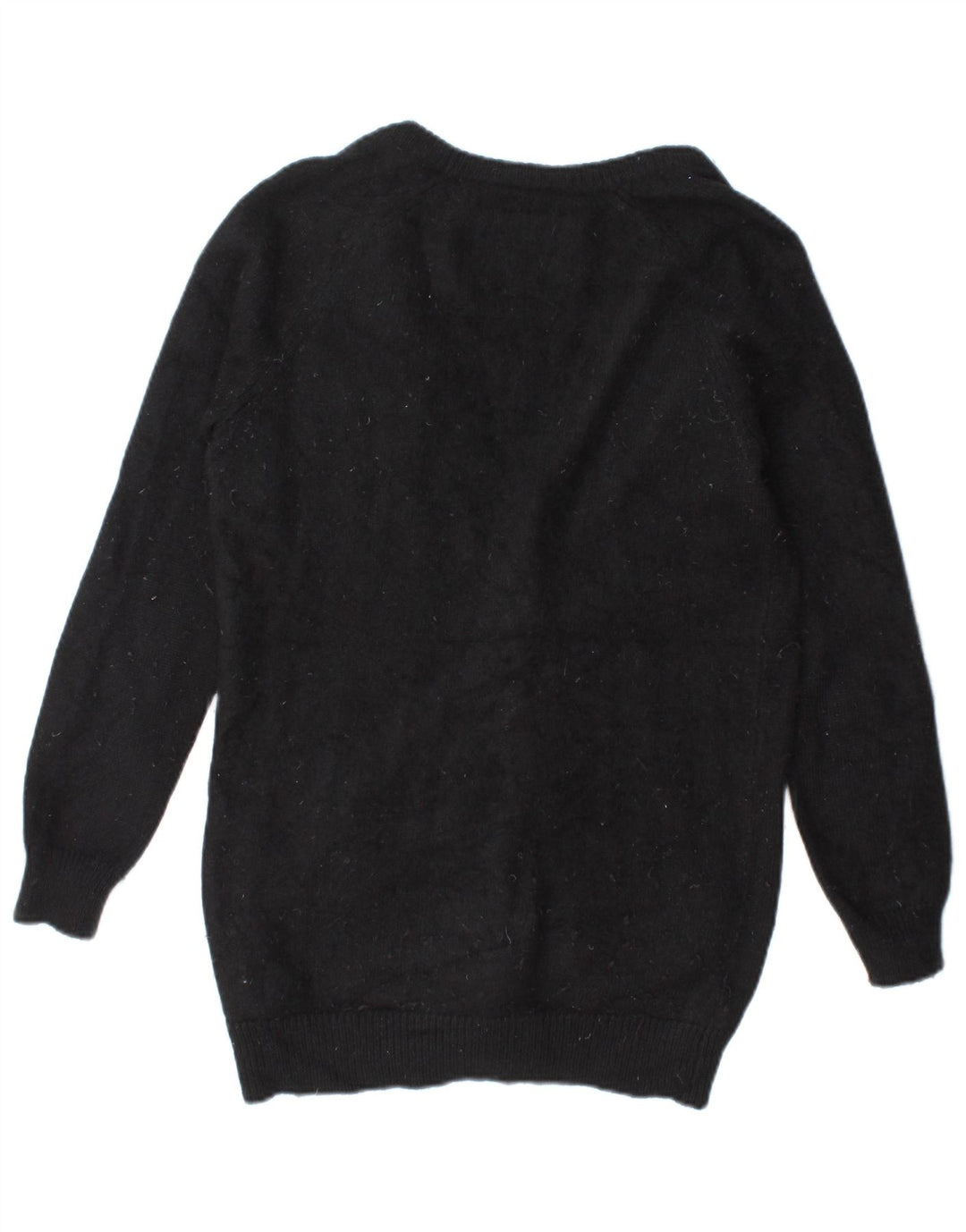 Jack Wills Pulover cardigan supradimensionat pentru femei UK 10 Small Black Angora