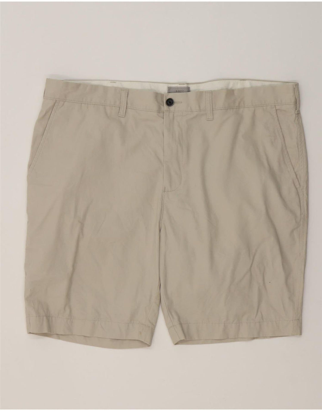 MARKS & SPENCER Pantaloni scurți chino pentru bărbați W42 2XL bumbac bej
