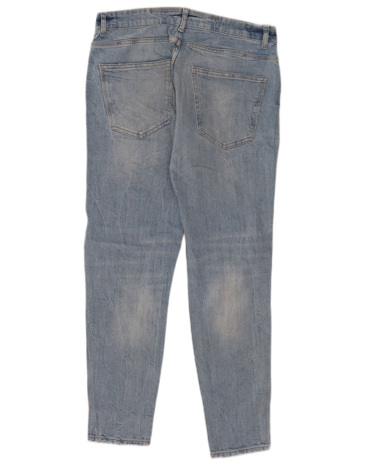 Blugi pentru bărbați slim învechiți Zara EU 42 Large W32 L29 Albastru