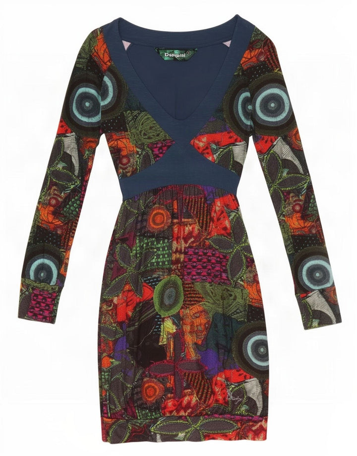 Rochie teacă pentru femei Desigual UK 10, mică, multicoloră, geometrică