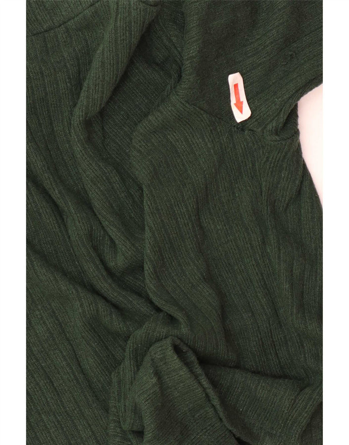 Bluză Crop Top Femei Zara UK 8 Small Green Viscose