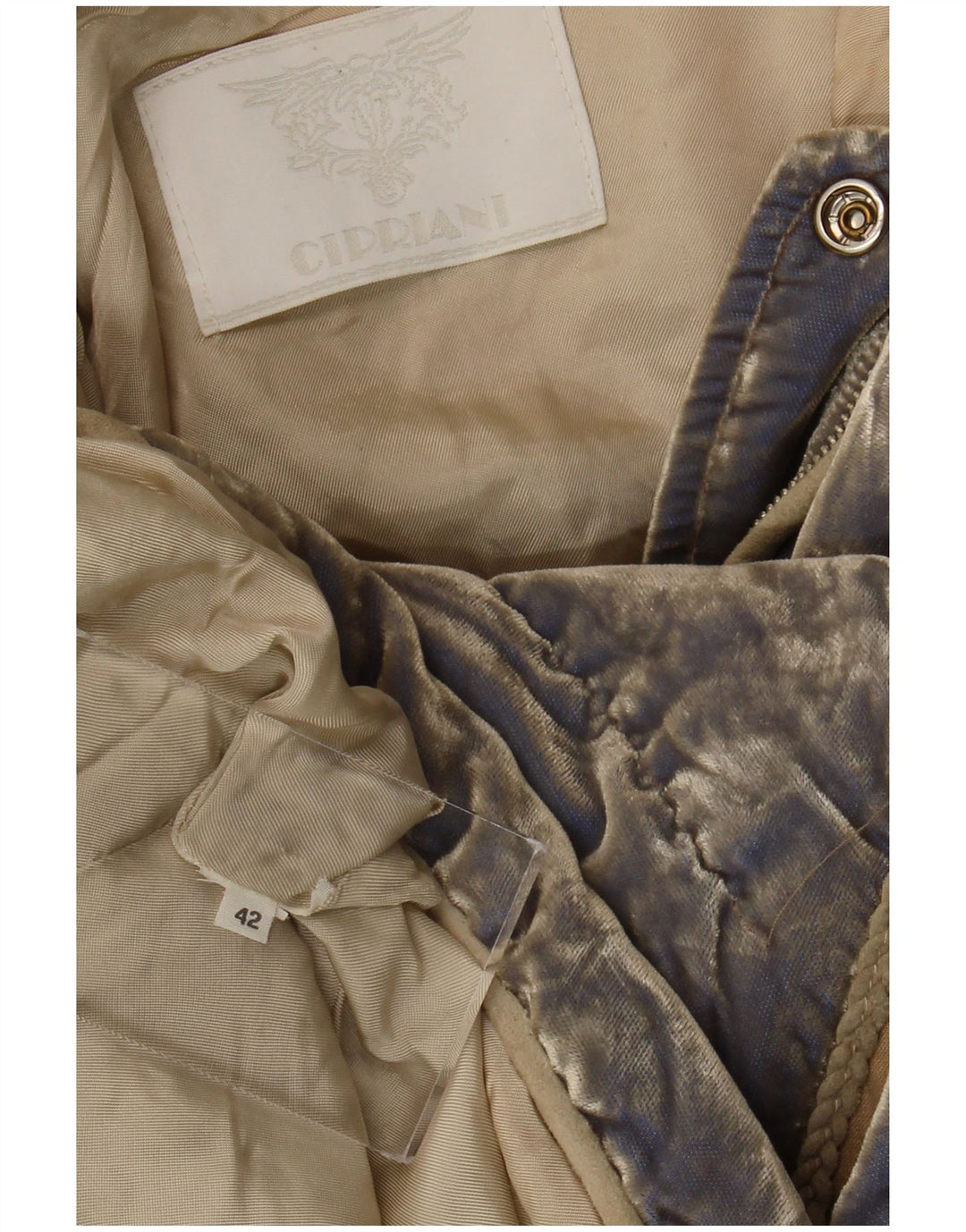 Jachetă Căptușită Femei Cipriani din Catifea IT 42 Medium Blue