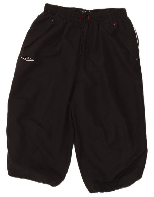 Pantaloni scurți sport Umbro pentru bărbați, cu grafică, poliester, negru