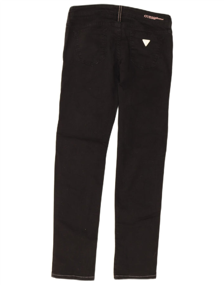 Blugi slim pentru femei GUESS W26 L28 bumbac negru