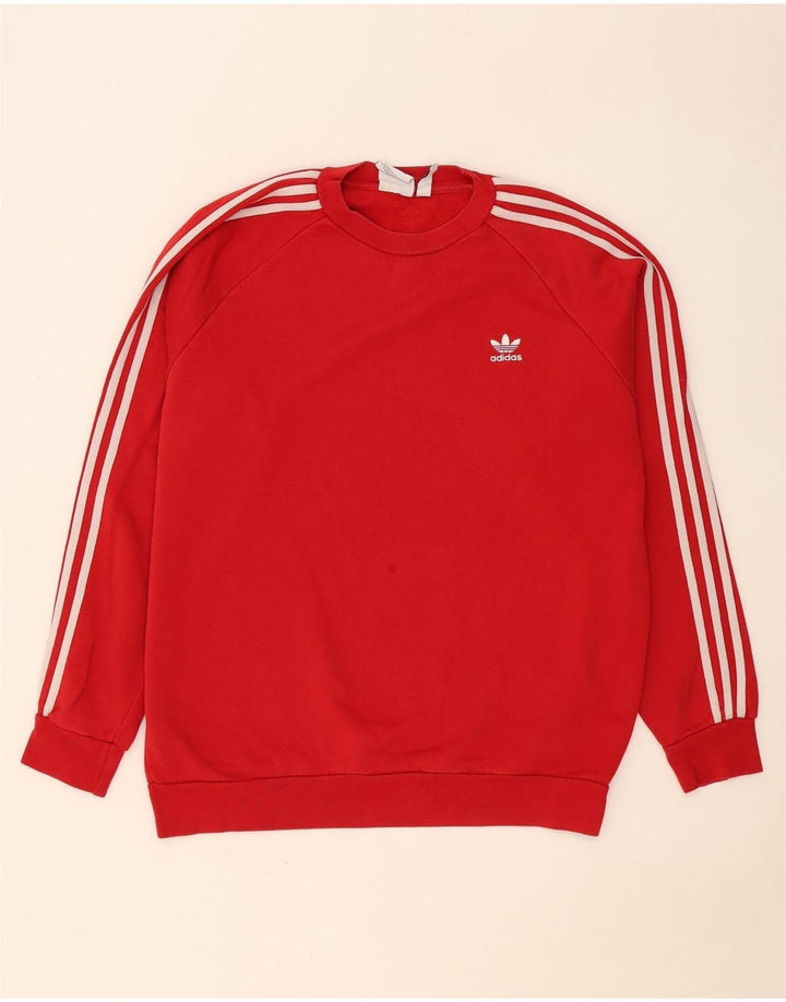 Hanorac pentru bărbați Adidas Jumper mare, roșu, bumbac