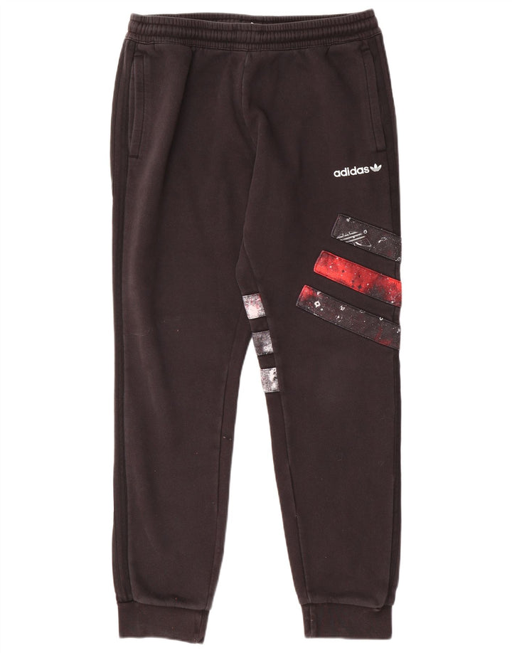 Pantaloni de trening pentru bărbați ADIDAS Pantaloni de jogging, mari, negru, color block, bumbac