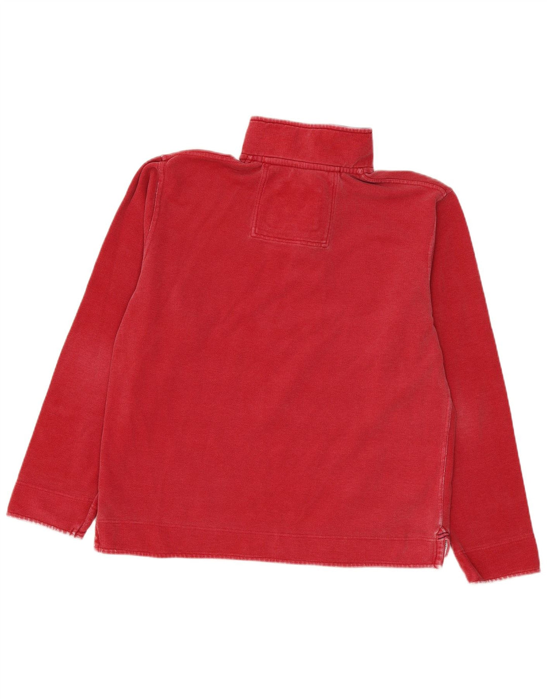 Crew Clothing Hanorac pentru bărbați cu fermoar și gât Pulover Bumbac roșu mediu