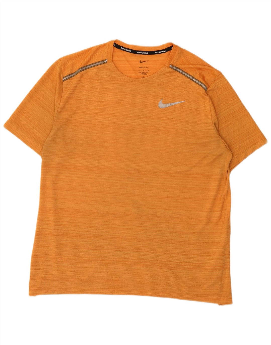 Tricou pentru bărbați Nike Dri Fit Top mare portocaliu cu dungi poliester