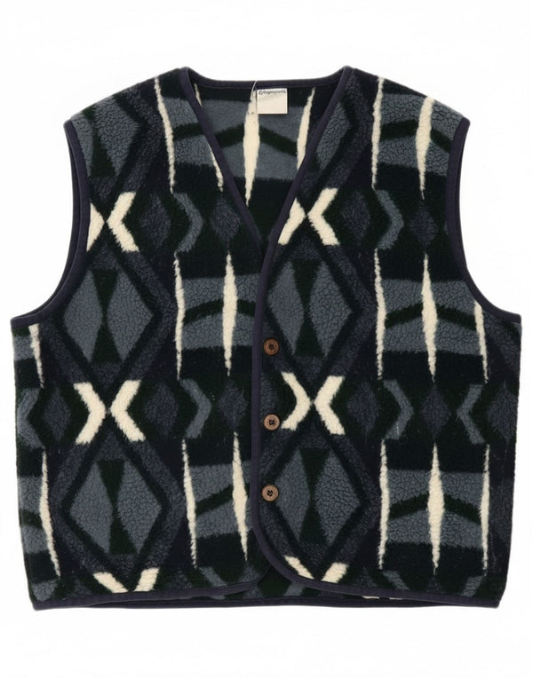 Gilet pentru bărbați din Fleece Campagnolo UK 38 Medium Bleumarin Geometric Poliester