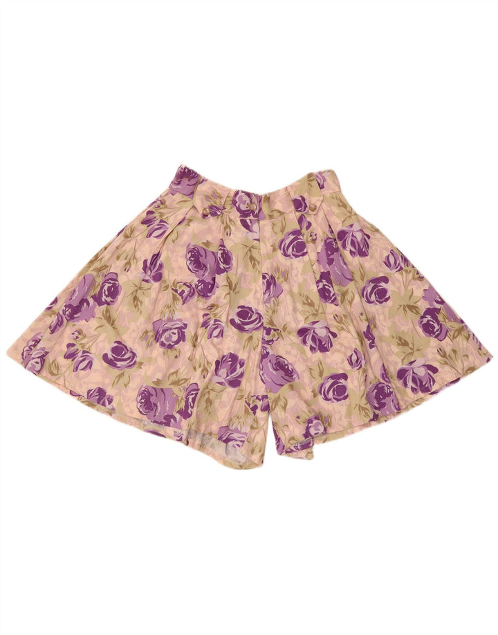 Pantaloni scurti vintage pentru damă W28 Medium Pink Floral
