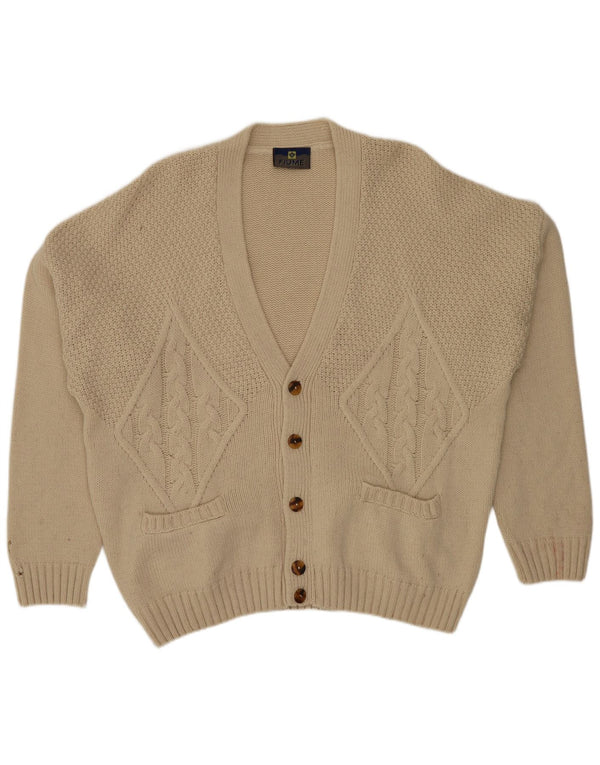 Pulover Cardigan Fiume Bărbați IT 54 XL Lână Bej