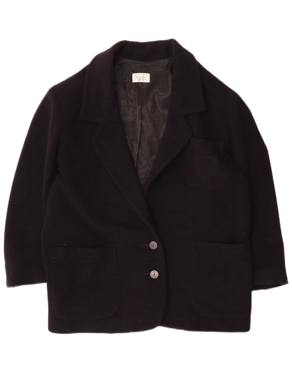 Jachetă Benetton pentru femei, cu 2 nasturi, blazer supradimensionat IT 42 Medium Bleumarin