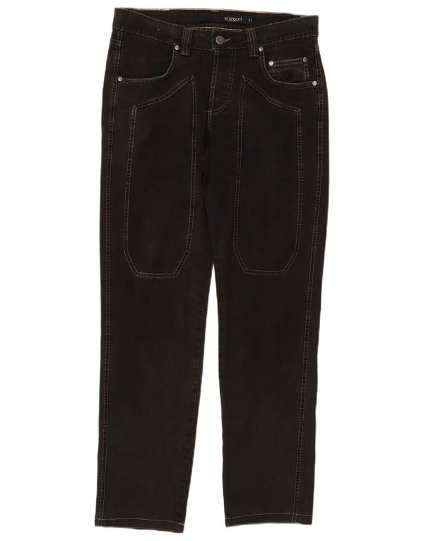 Pantaloni casual drepti pentru bărbați Jeckerson W31 L30 bumbac negru