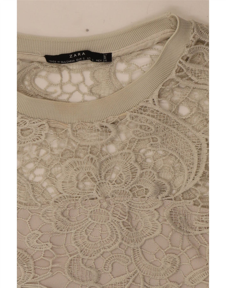 Bluză pentru femei Zara UK 10 Small Gri Floral