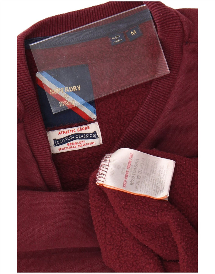SUPERDRY Hanorac grafic pentru bărbați Pulover Medium Burgundy Bumbac