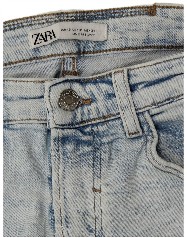 Blugi pentru bărbați slim învechiți Zara EU 40 Medium L31 L29 Albastru