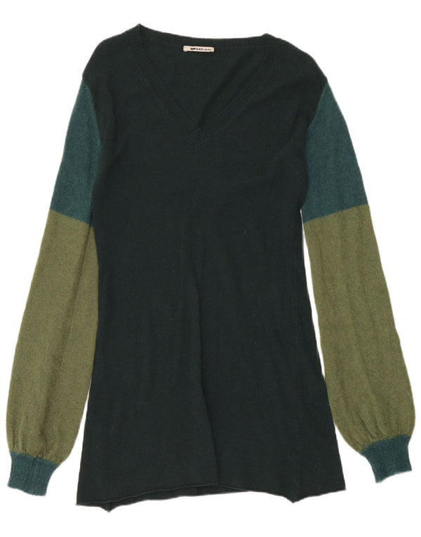 Rochie pulover cu mânecă lungă pentru femei Gas UK 12 Medium Green Colorblock