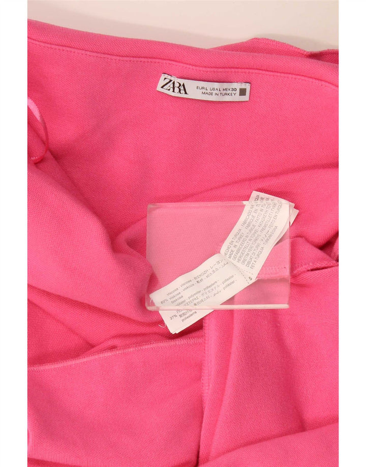 Rochie fără bretele pentru femei Zara UK 14 mare, roz, viscoză