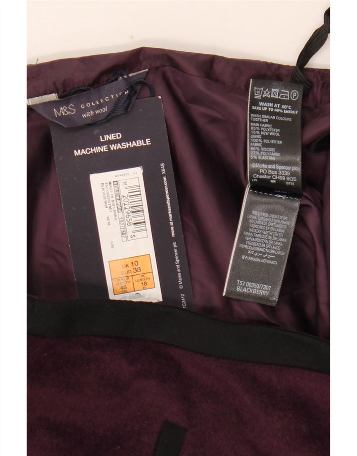MARKS & SPENCER Fusta mini pentru femei UK 10 Small W28 Poliester violet