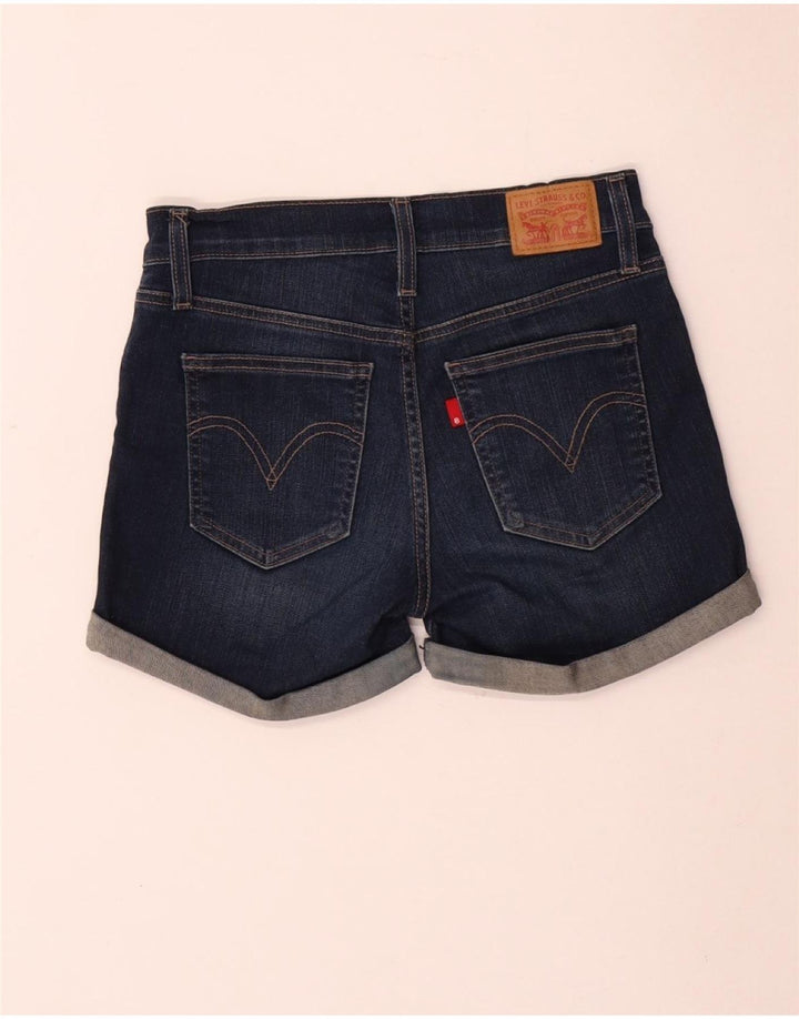 Pantaloni scurți din blugi pentru femei Levi's W25 XS bumbac bleumarin