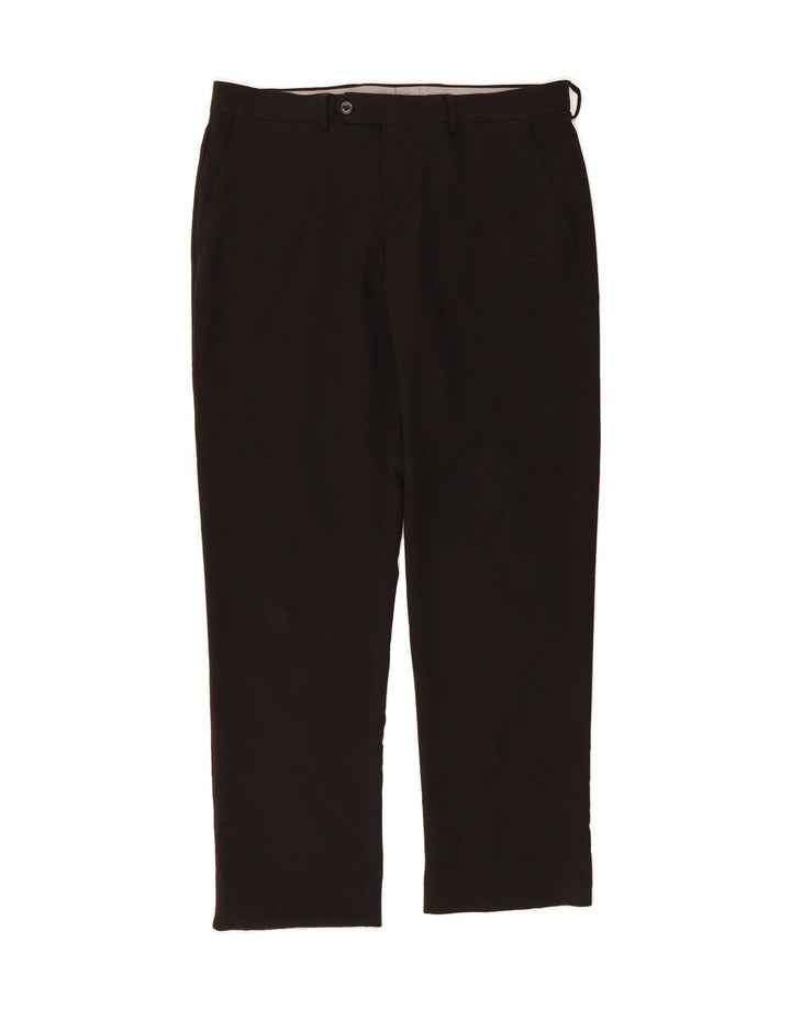 MICHAEL KORS Mens Straight Suit Trousers W34 L30 Black Polyester Vintage Michael Kors and Second-Hand Michael Kors from Messina Hembry 