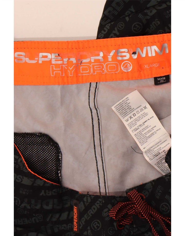 Pantaloni scurți de înot Superdry Graphic Regular pentru bărbați XL, poliester negru