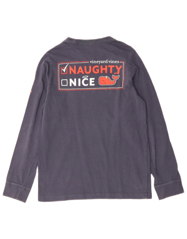 Vineyard Vines Băieți Top Grafic Mânecă Lungă 11-12 Ani Mic Bleumarin