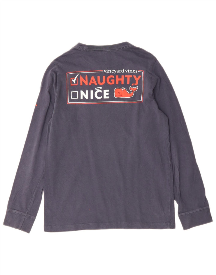 Vineyard Vines Băieți Top Grafic Mânecă Lungă 11-12 Ani Mic Bleumarin