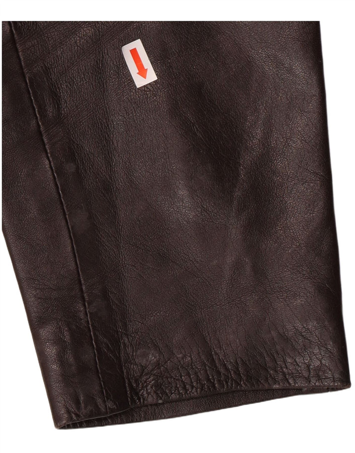 VINTAGE Mens Leather Jacket UK 36 Small Brown