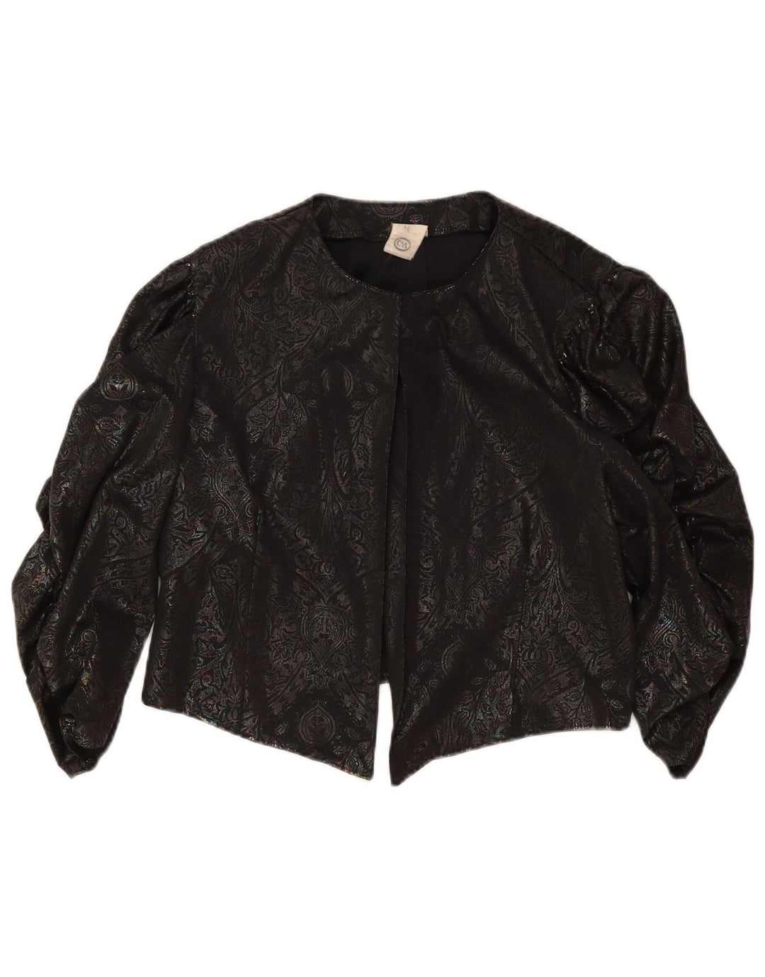 Top bolero cu mâneci 3/4 pentru femei C & A IT 42 Medium Black Paisley