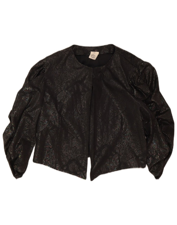 Top bolero cu mâneci 3/4 pentru femei C & A IT 42 Medium Black Paisley