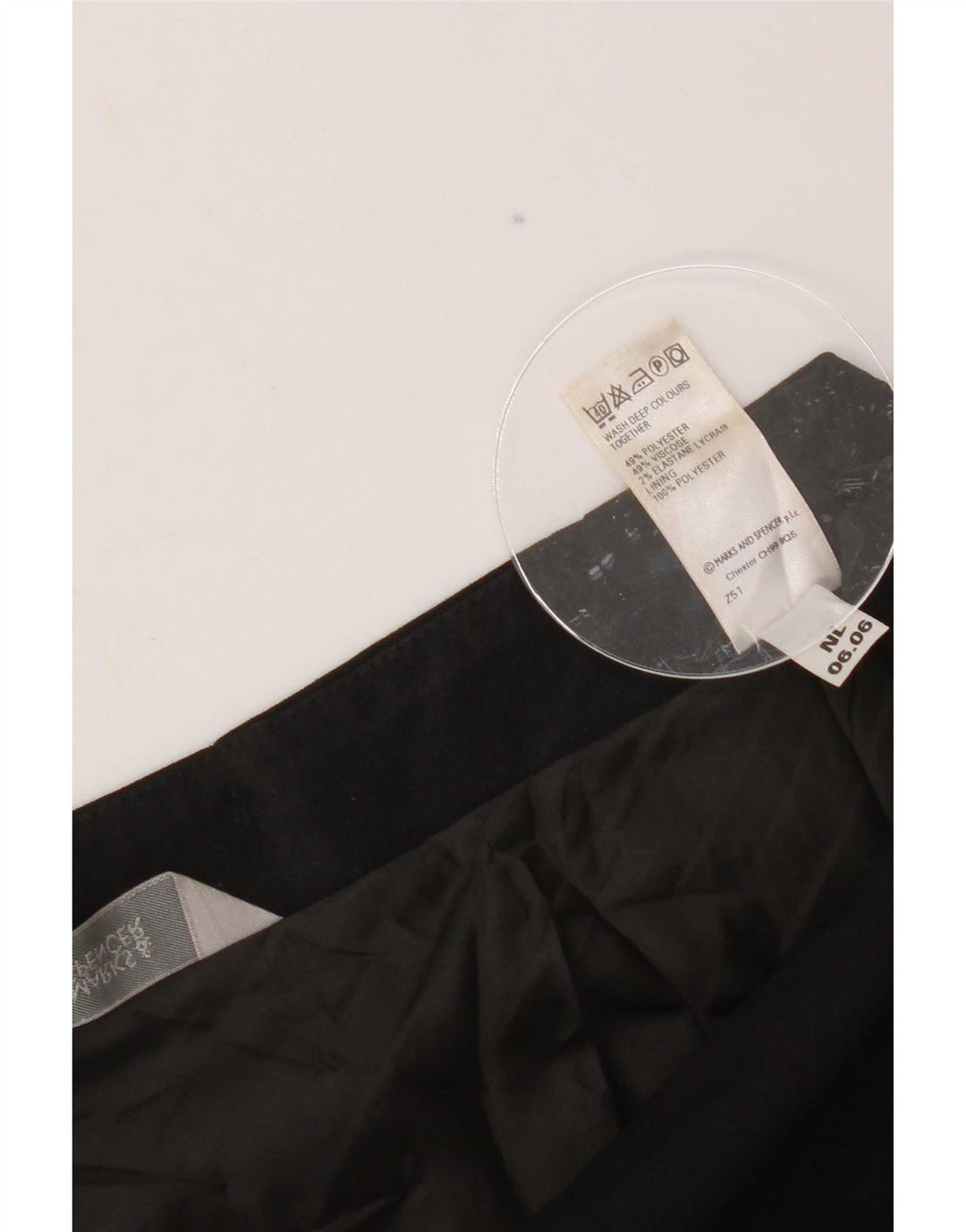 Fusta sirena pentru femei Marks & Spencer UK 10 Small W30 Poliester negru