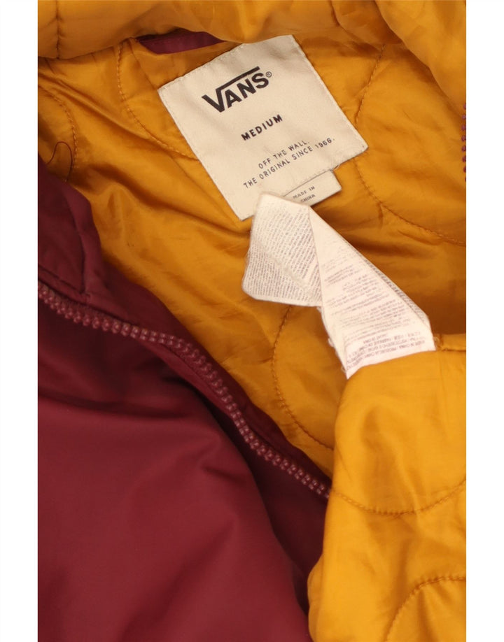 Jachetă parka cu glugă pentru bărbați Vans UK 38 Medium Burgundy Nylon