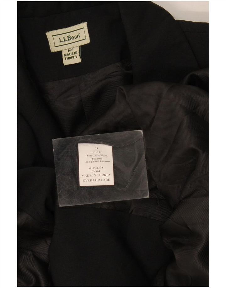 Jachetă blazer pentru femei L.L.Bean, cu 3 nasturi, US 14 XL, poliester negru