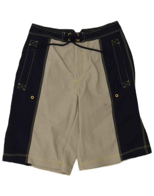 Pantaloni scurți de înot cu grafic pentru băieți Adidas 13-14 ani, albastru bleumarin, color block