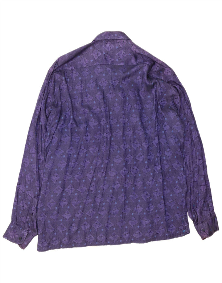 BOXER Cămașă Bărbați Viscoză Geometrică Mov Mare