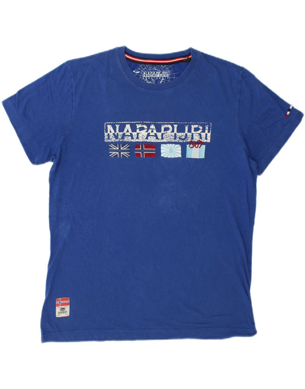 Tricou grafic pentru bărbați Napapijri Top XL Albastru