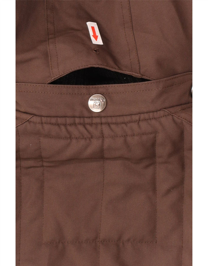 Bomber vintage pentru bărbați cu glugă, UK 38, maro mediu, poliester color bloc