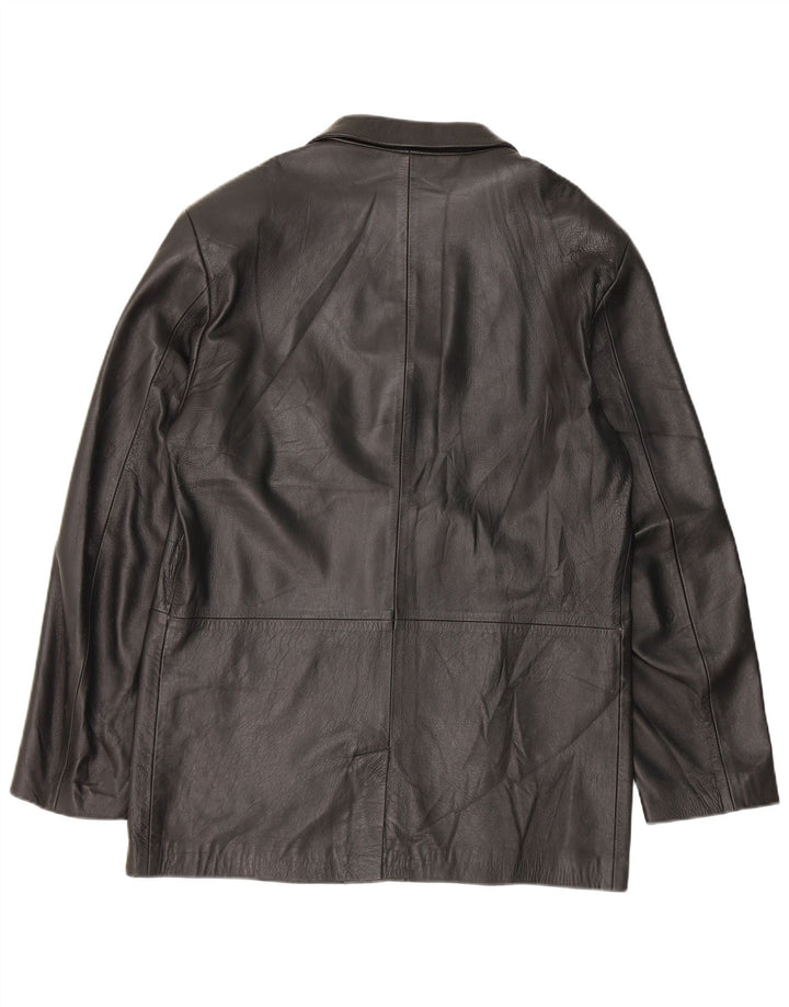 Geacă de piele vintage pentru bărbați IT 52 XL neagră