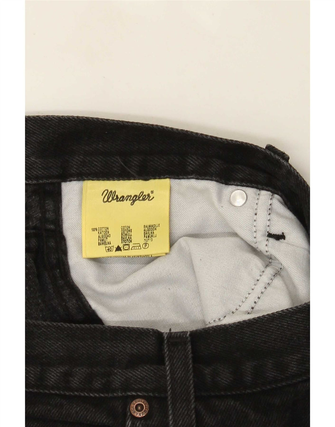 Blugi pentru bărbați Bootcut Wrangler W34 L27 bumbac negru