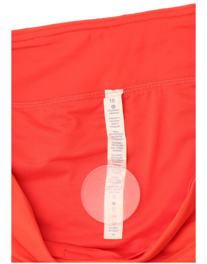 Lululemon Pantaloni scurti sport pentru femei US 10 Poliester portocaliu mare