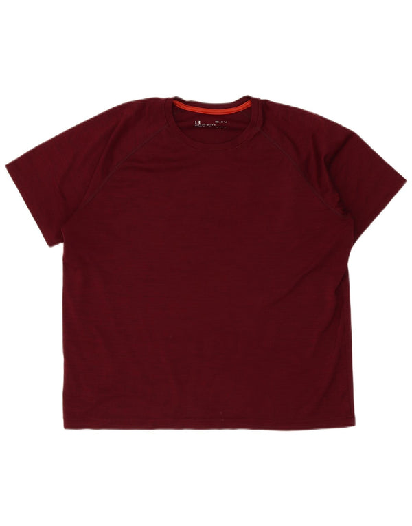 Tricou Under Armour pentru bărbați Heat Gear Top Medium Burgundy