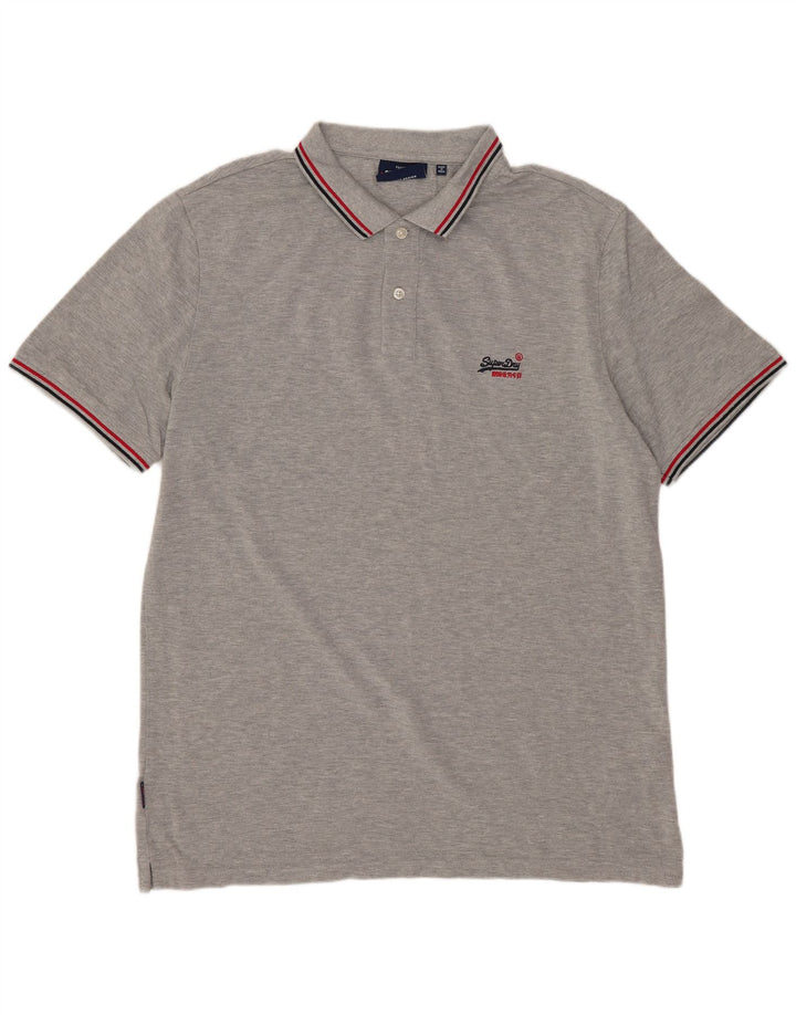 SUPERDRY tricou polo pentru bărbați 2XL bumbac gri