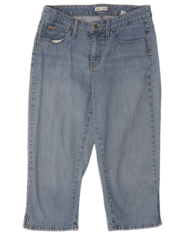 Blugi Capri pentru femei cu talie joasă L28 L20 albastru