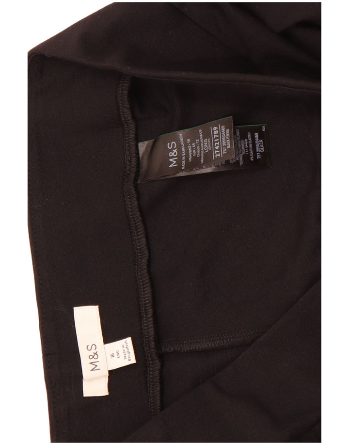 Leggings pentru femei Marks & Spencer UK 16 mare, negru, viscoză