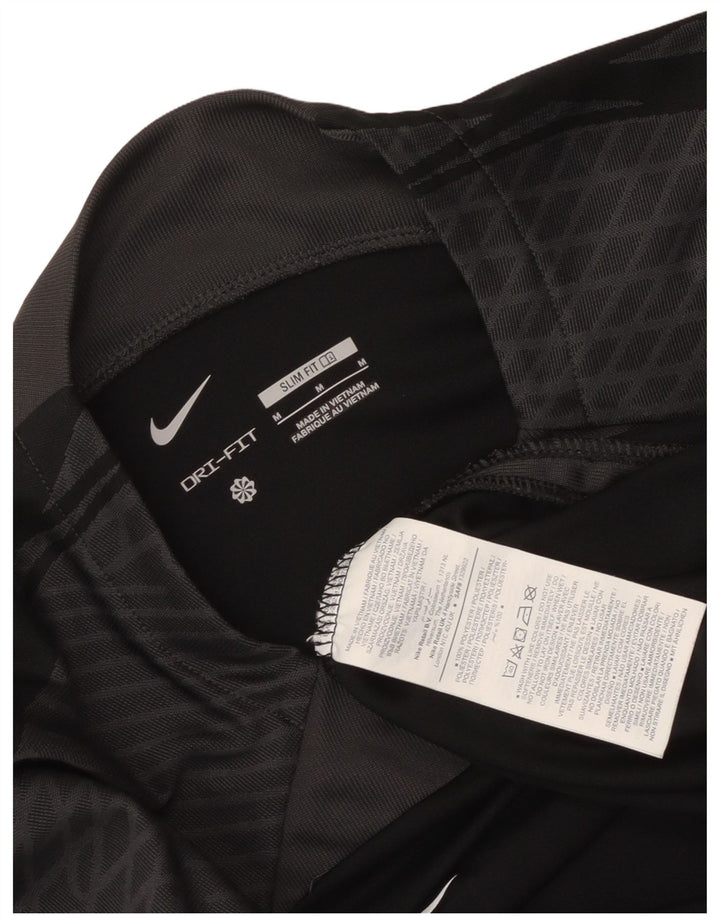 Tricou Nike Dri Fit Slim Fit Top Mediu Negru Poliester Colorblock